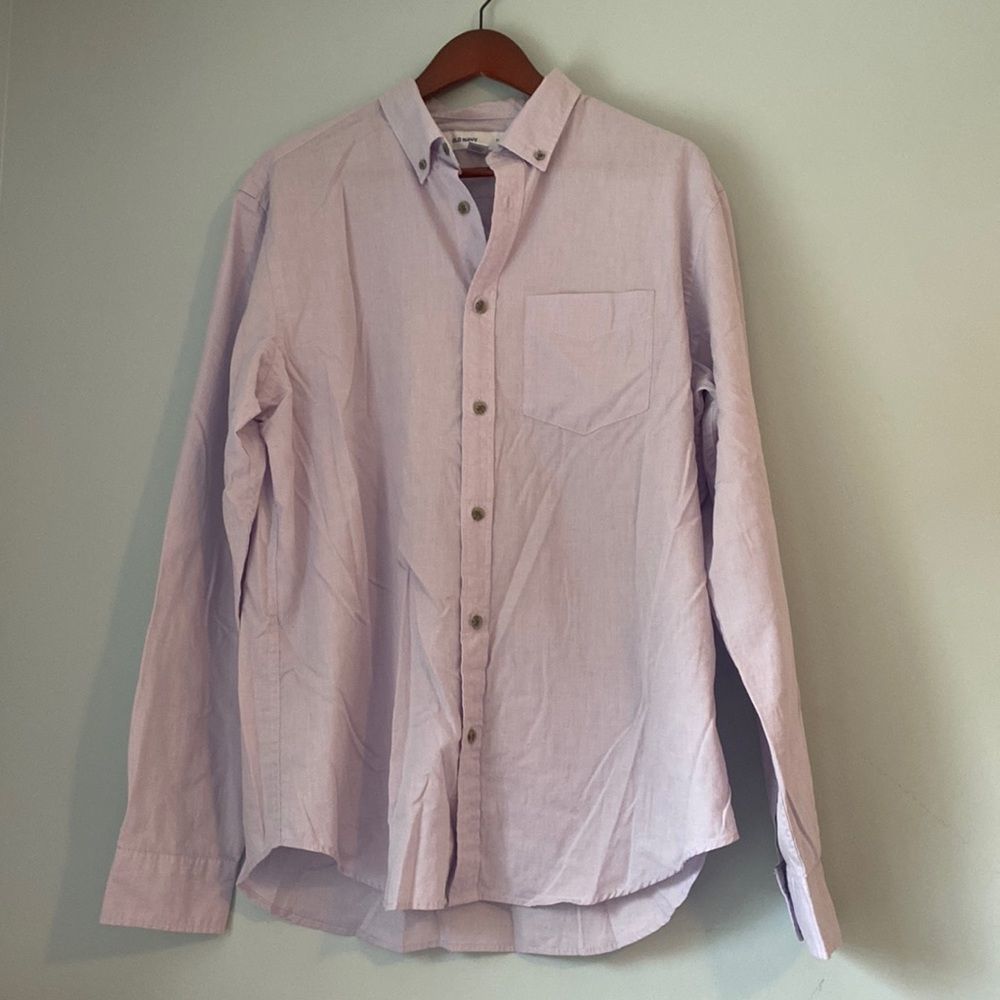 Old Navy Slim Fit Purple Dress Shirt - Picture 2 of 6